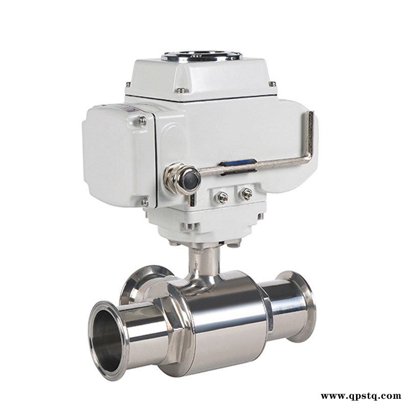 中鼎Q915F电动卫生级三通球阀1寸制药图2