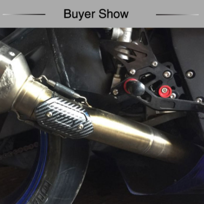 摩托车改装排气管装饰盖 天蝎 吉村SC碳纤防烫板遮挡罩隔热保护盖图3