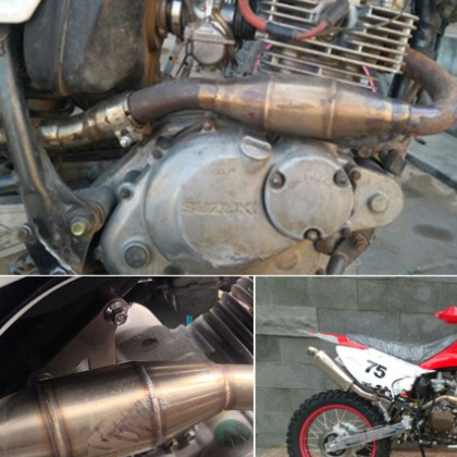 摩托车改装排气管不锈钢回压包消音塞 触媒 降音器 消音鼓CRF天蝎图3