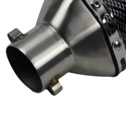 越野摩托车改装消声器 仿碳全大花小六角蛇皮纹天蝎跑车51排气管图2