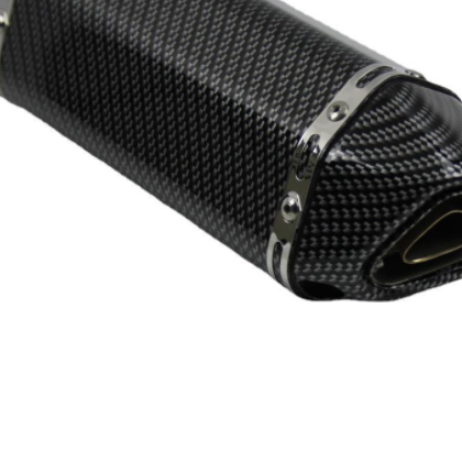 越野摩托车改装消声器 仿碳全大花小六角蛇皮纹天蝎跑车51排气管图3