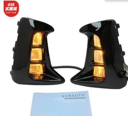 适用于2018-2019年 起亚 焕驰 带黄蓝 三色 日间行车灯 专车专用图3