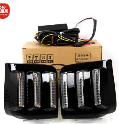 适用于K3日行灯 起亚K3改装升级野马灯三色白+黄+蓝光日间行车灯图3