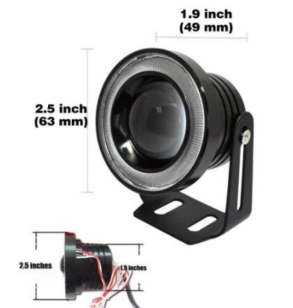 汽车led透镜雾灯LED天使眼雾灯牛眼cob日行灯 改装鱼眼雾灯汽车灯图2