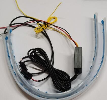 汽车LED灯【七彩RGB流光带转向灯】眉灯 流光灯转向可变颜色 45CM图3