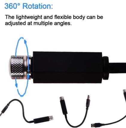 汽车内饰改装灯满天星 车载星空顶满天星 投影灯 USB星空顶氛围灯图3