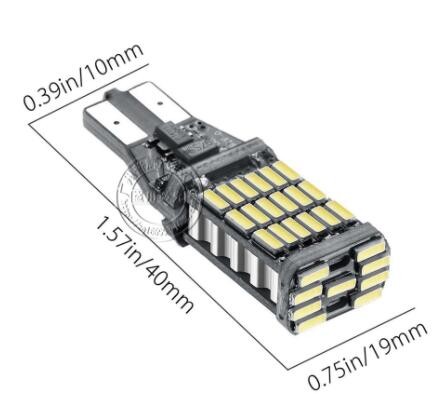 汽车LED灯 W16W 解码 T15 W16W 4014 45SMD LED倒车灯转向灯图3