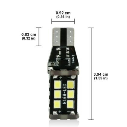 解码 汽车led灯泡 Canbus W16W T15 2835 15SMD led转向灯 倒车灯图2