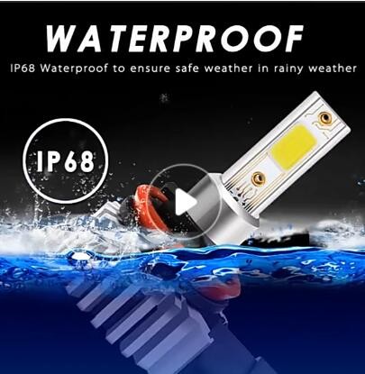 跨境新款 汽车LED前照灯车头灯一体大灯 D9 H8/H11 60W LED前雾灯图3