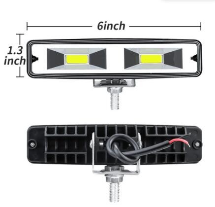 【新款一字型COB工作灯】18W 汽车LED灯 越野车灯 辅助灯摩托车灯图3