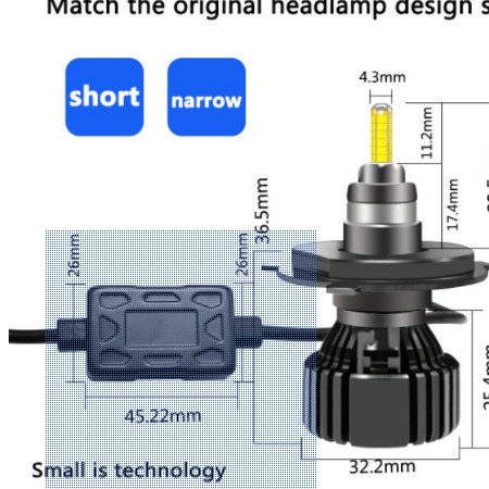工厂直供360度6面发光汽车LED大灯 高亮大功率LED车灯外贸可代发图2