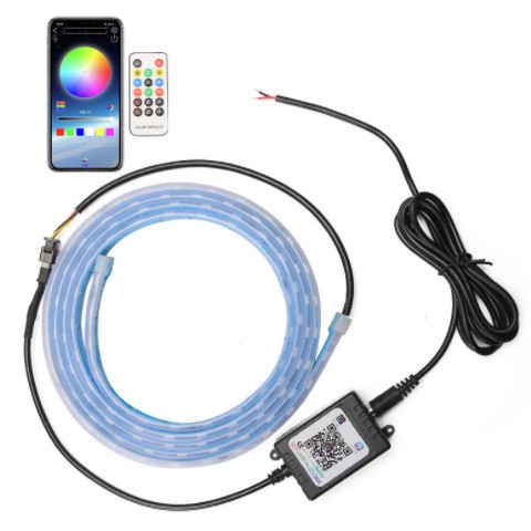 汽车日行灯 贯穿式中网led装饰灯机盖缝隙导光条氛围灯跑马流光灯图3