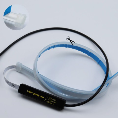 汽车LED导光条超薄日行灯超薄双色流水带转向泪眼灯装饰硅胶灯条图3