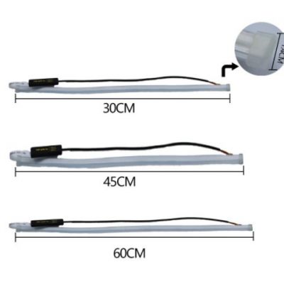 汽车LED导光条超薄日行灯超薄双色流水带转向泪眼灯装饰硅胶灯条