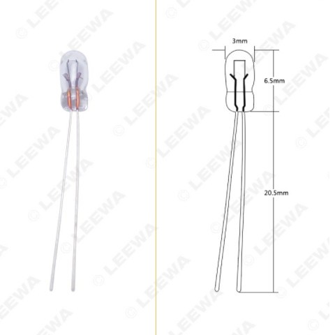 汽车仪表灯 T3 12V 30MA 汽车卤素灯泡 汽车小灯 暖白光